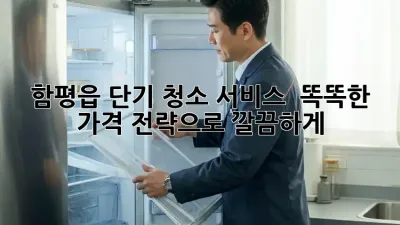 함평읍 단기 청소 서비스 ✨ 똑똑한 가격 전략으로 깔끔하게!